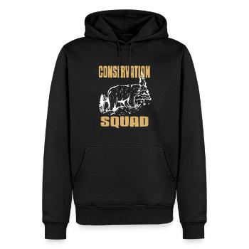 Conservation Squad Retro Wildlife Lover Designs - Sweat à capuche Premium bio Homme - noir - Devant - Nico (187cm)