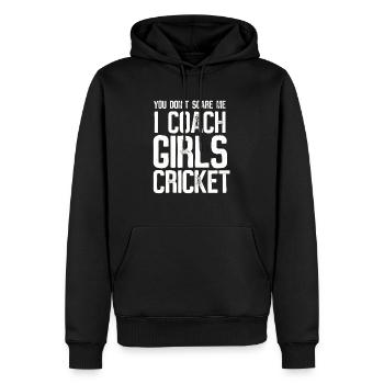Entraîneur de cricket - Sweat à capuche Premium bio Homme - noir - Devant - Nico (187cm)