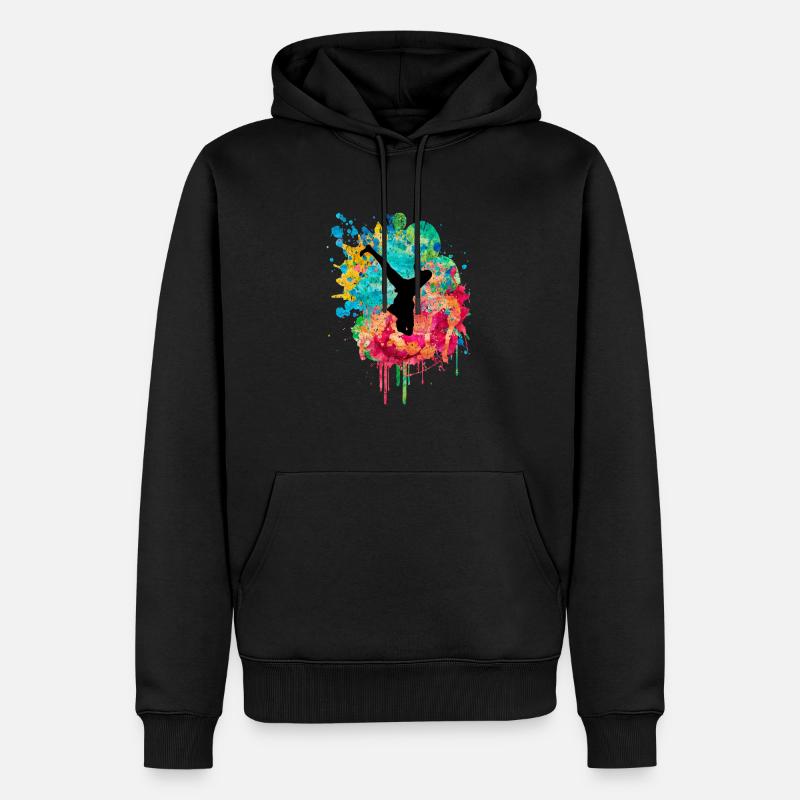 Breakdance Breakdancer PopArt - Männer Premium Bio Hoodie - Schwarz