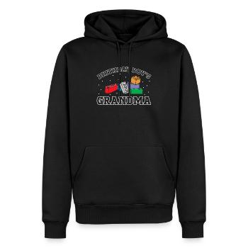 Birthday Kids Grandma Building Blocks - Men’s Premium Organic Hoodie - black - Front - Nico (187cm)