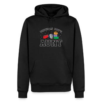 Blocs de construction de la tante du garçon d’anniversaire - Sweat à capuche Premium bio Homme - noir - Devant - Nico (187cm)
