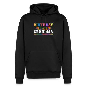 Birthday Kids Grandma Building Blocks - Sweat à capuche Premium bio Homme - noir - Devant - Nico (187cm)
