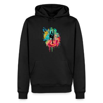Eiskunstlauf PopArt - Männer Premium Bio Hoodie - Schwarz - Vorne - Nico (187cm)