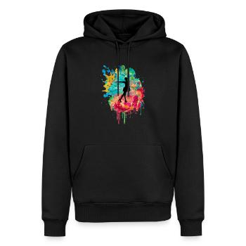 Eiskunstlauf PopArt - Männer Premium Bio Hoodie - Schwarz - Vorne - Nico (187cm)