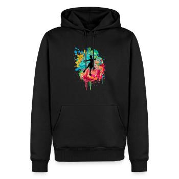 Eiskunstlauf PopArt - Männer Premium Bio Hoodie - Schwarz - Vorne - Nico (187cm)