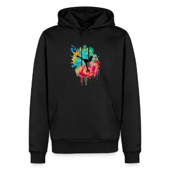 Eiskunstlauf PopArt - Männer Premium Bio Hoodie - Schwarz - Vorne - Nico (187cm)