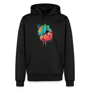 Tiefseetaucher und Taucher PopArt - Männer Premium Bio Hoodie - Schwarz - Vorne - Nico (187cm)