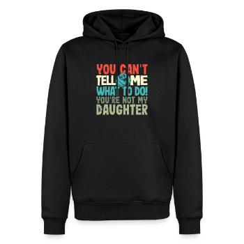 Du kannst mir nicht sagen, was ich tun soll - Männer Premium Bio Hoodie - Schwarz - Vorne - Nico (187cm)
