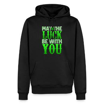 May The Luck Be With You St. Patrick - Männer Premium Bio Hoodie - Schwarz - Vorne - Nico (187cm)
