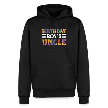 Oncle du garçon d’anniversaire Bauklötze - Sweat à capuche Premium bio Homme - noir - Devant - Nico (187cm)