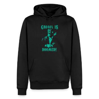 LE MARIÉ EST CONDAMNÉ - Sweat à capuche Premium bio Homme - noir - Devant - Nico (187cm)