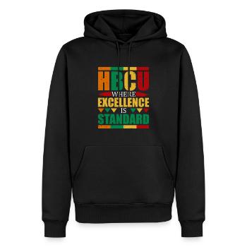 Coyote Jäger - Männer Premium Bio Hoodie - Schwarz - Vorne - Nico (187cm)