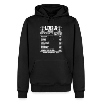 Libra Libra Facts Horoscope - Men’s Premium Organic Hoodie - black - Front - Nico (187cm)