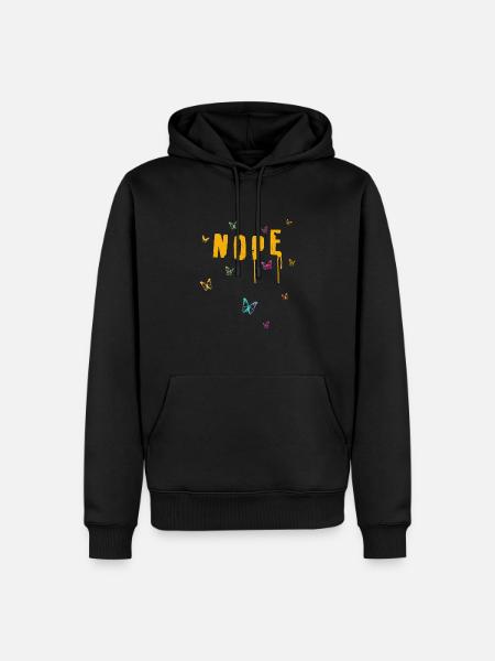 NOPE - sei kein ja-Sager! - Männer Premium Bio Hoodie - Schwarz