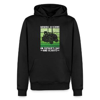 Tonte de pelouse Drôle de papa Fête des pères Tondeuse à gazon Pelouse - Sweat à capuche Premium bio Homme - noir - Devant - Nico (187cm)