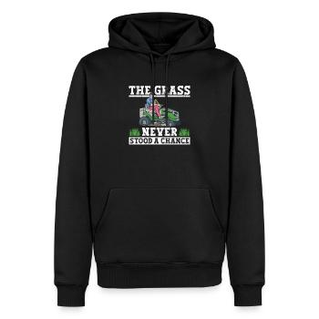 Tonte de pelouse Drôle de papa Fête des pères Tondeuse à gazon Pelouse - Sweat à capuche Premium bio Homme - noir - Devant - Nico (187cm)