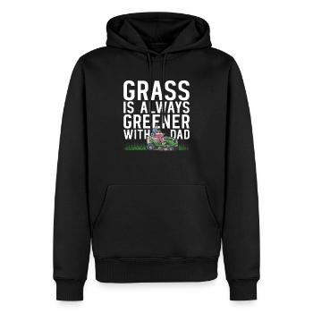 Tonte de pelouse Drôle de papa Fête des pères Tondeuse à gazon Pelouse - Sweat à capuche Premium bio Homme - noir - Devant - Nico (187cm)