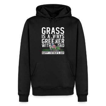 Tonte de pelouse Drôle de papa Fête des pères Tondeuse à gazon Pelouse - Sweat à capuche Premium bio Homme - noir - Devant - Nico (187cm)