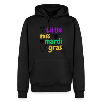 cute Little miss mardi gras 2023 - Sweat à capuche Premium bio Homme - noir - Devant - Nico (187cm)