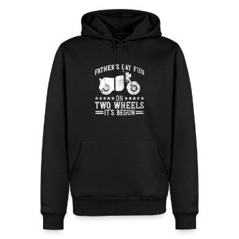 Motorbike Rider Biker Papa Funny Father's Day - Men’s Premium Organic Hoodie - black - Front - Nico (187cm)