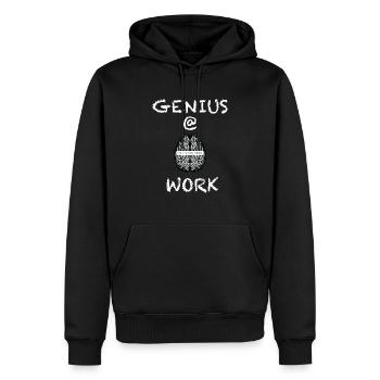 Ein Genie bei der Arbeit als Ingenieur, als - Männer Premium Bio Hoodie - Schwarz - Vorne - Nico (187cm)