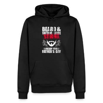 Bart & Tattoo Game Strong - Prêt pour le - Sweat à capuche Premium bio Homme - noir - Devant - Nico (187cm)