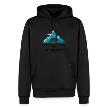 Norway Spitzbergen Design - Männer Premium Bio Hoodie - Schwarz - Vorne - Nico (187cm)