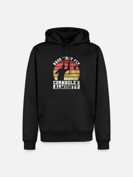 Cornhole Player Blind Hole - Funny Cornhole - Men’s Premium Organic Hoodie - black