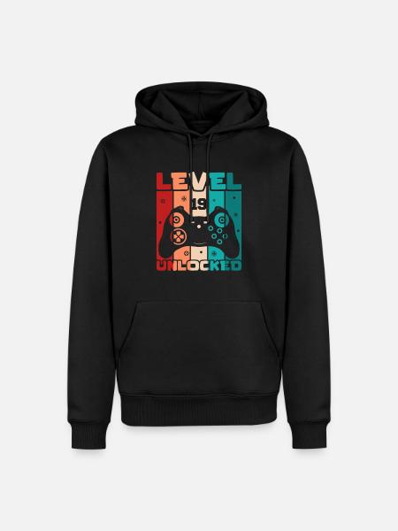 Level 19 Unlocked - Men’s Premium Organic Hoodie - black