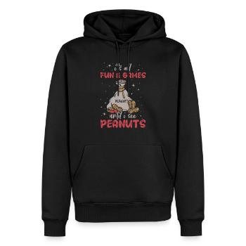 Es Ist Alles Spaß Und Spiele, Bis Ich Erdnüsse - Männer Premium Bio Hoodie - Schwarz - Vorne - Nico (187cm)