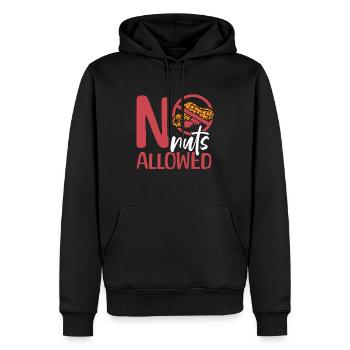 No nuts allowed Peanut allergy sufferers - Men’s Premium Organic Hoodie - black - Front - Nico (187cm)