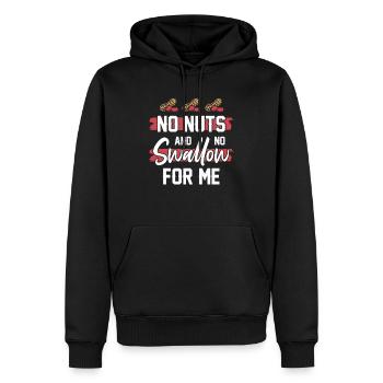 No nuts and no swallowing for me - Men’s Premium Organic Hoodie - black - Front - Nico (187cm)