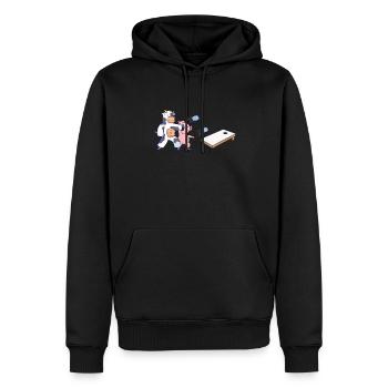 Animaux de ferme Plaing Cornhole - Drôle de trou de maïs - Sweat à capuche Premium bio Homme - noir - Devant - Nico (187cm)