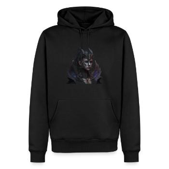 Schöner weiblicher Drache - Männer Premium Bio Hoodie - Schwarz - Vorne - Nico (187cm)