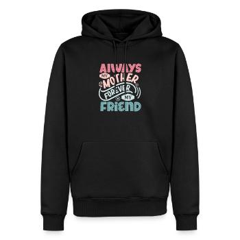 Toujours ma mère pour toujours mon amie - Sweat à capuche Premium bio Homme - noir - Devant - Nico (187cm)