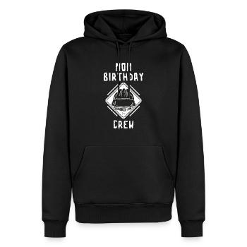 Maman De L’Équipe D’Anniversaire - Construction d’anniversaire - Sweat à capuche Premium bio Homme - noir - Devant - Nico (187cm)