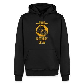 Maman De L’Équipe D’Anniversaire - Construction d’anniversaire - Sweat à capuche Premium bio Homme - noir - Devant - Nico (187cm)