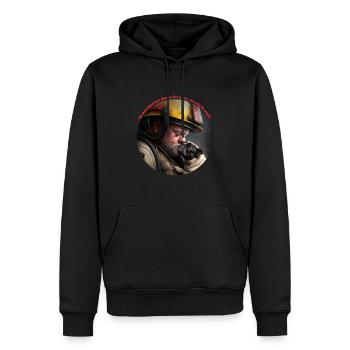 Das Wichtigste im Leben ist die Liebe. - Männer Premium Bio Hoodie - Schwarz - Vorne - Nico (187cm)