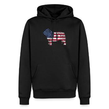 Englische Bulldogge 4. Juli Patriotischer Hund - Männer Premium Bio Hoodie - Schwarz - Vorne - Nico (187cm)