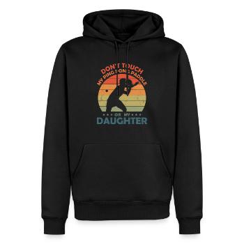 PingPong Player Lustiges Tischtennis Papa - Männer Premium Bio Hoodie - Schwarz - Vorne - Nico (187cm)