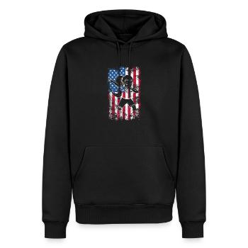Dabbing Soccer Girl USA Girls 4 juillet Amérique - Sweat à capuche Premium bio Homme - noir - Devant - Nico (187cm)