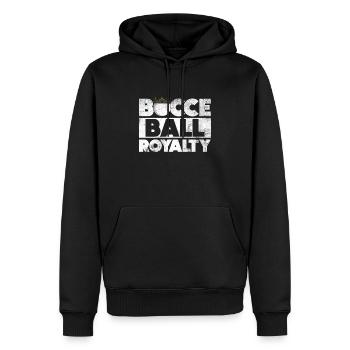 Bocce Ball Royalty - Boccia-Kugel - Männer Premium Bio Hoodie - Schwarz - Vorne - Nico (187cm)