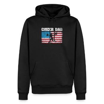 4. Juli US-Flagge Cheer Dad Patriotic Daddy Vater - Männer Premium Bio Hoodie - Schwarz - Vorne - Nico (187cm)