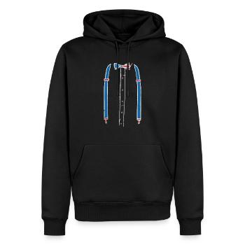 Kummerbund Fliege Hosenträger USA Flagge Smoking - Männer Premium Bio Hoodie - Schwarz - Vorne - Nico (187cm)
