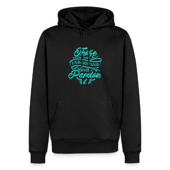 CEUX QUI COMPRENNENT LE PARDON MALÉFIQUE - Sweat à capuche Premium bio Homme - noir - Devant - Nico (187cm)