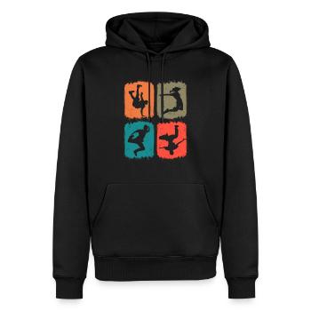 Retro Dancer Hip-Hop Breakdance Teacher - Männer Premium Bio Hoodie - Schwarz - Vorne - Nico (187cm)