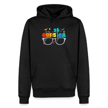 Korsika Frankreich Urlaub Korsisches - Männer Premium Bio Hoodie - Schwarz - Vorne - Nico (187cm)