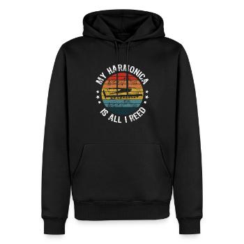 My Harmonica Is All I Reed Harmonica Player Gift - Männer Premium Bio Hoodie - Schwarz - Vorne - Nico (187cm)