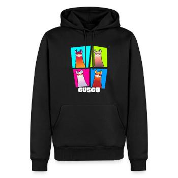 Südamerika Alpaka Travel to Cusco - Männer Premium Bio Hoodie - Schwarz - Vorne - Nico (187cm)
