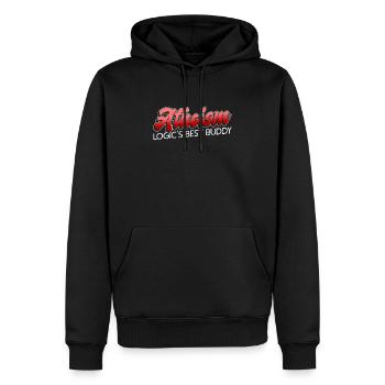 Atheism - the best buddy of logic - Atheist - Men’s Premium Organic Hoodie - black - Front - Nico (187cm)